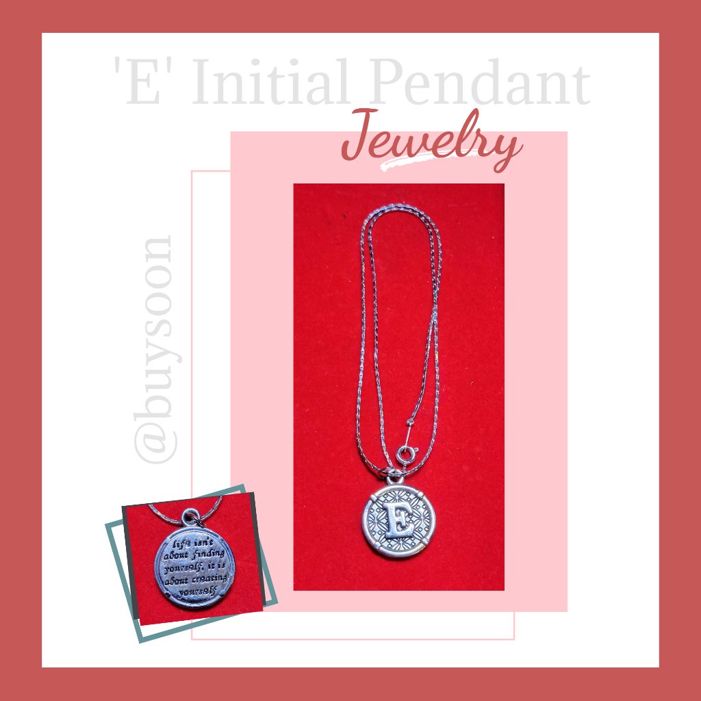 Initial E Pendant